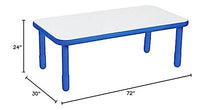Angeles Baseline 72" x 30" Rectangular Activity Table 24" H Royal Blue Finish