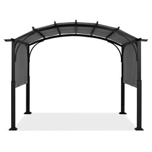ABCCANOPY Arched Pergola 10'x10' with Retractable Sun Shade, Dary Gray