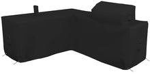 Covers & all Outdoor Kitchen Island Cover, Customize Left Right & Straight Shapes,12 Oz Waterproof UV & Weather Resistant Patio BBQ Grill Island protector with Handles Air Vents (Black)