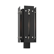 Livex Black Outdoor Post Top Lantern Nickel