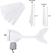 AISINILALAO 220v, 1000W-1500W 8 Blades with MPPT Charging Controller Horizontal Wind Power Portable No Noise Suitable for Patio Outdoor, 12V 24V 48V Wind Turbine Generator Kit(220V)