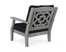 Martha Stewart by POLYWOOD® Chinoiserie Deep Seating Chair in Slate Grey/Midnight Linen