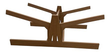 Log Kayak Rack Double Sided Freestanding Recycled Poly Kayak Rack Nutmeg Brown