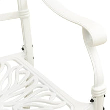 MNCVXAXG 5 Piece Bistro Set Cast Aluminum White