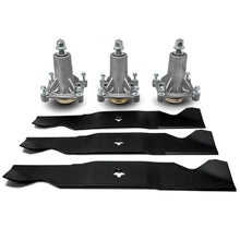 Universal Lawn Mower Spindle and Blade Kit - Replacement Part #RP187292-3BLADERUSS-5, Compatible with Walk-Behind & Zero-Turn Mowers