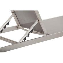 Pemberly Row 2-Piece Aluminum Patio Lounger and Side Table, Adjustable Recline, Modern Gray Finish, Rustproof Frame, Textilene and Polyresin, Outdoor Set for Patio or Poolside Relaxation