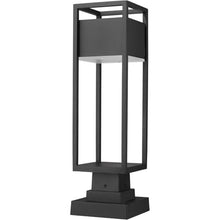 Z-Lite 1 Light Outdoor Pier Mounted Fixture 585PHMS-SQPM-BK-LED, Black
