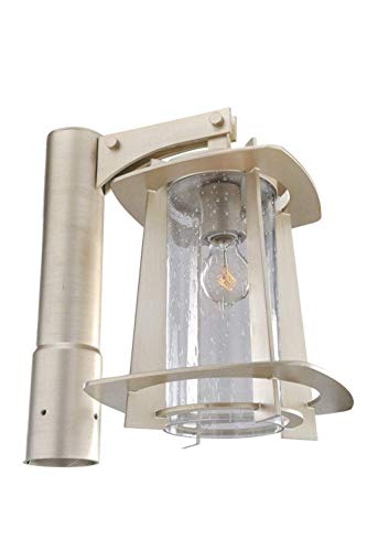 Kalco 401800 TS Shelby Medium Post/Pier Mount, Tarnished Silver Finish