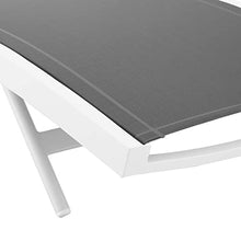 Modway Glimpse Outdoor Patio Mesh Chaise Lounge Set of 4 in White Gray