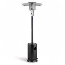 Black Steel Propane Patio Heater 47,000 BTU – Portable Outdoor Gas Heater with Round Reflector & Stainless Steel Burner for Backyard, Restaurant, Bar, Deck, Poolside, Garden, Outdoor Events