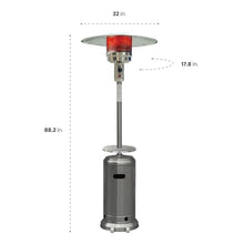 Hanover Outdoor 48,000 BTU 7-ft. Propane Umbrella Patio Heater with Wheels, Outdoor Heater up to 26.5-Sq. Ft. Heat Radius for Patio, Porch, Deck