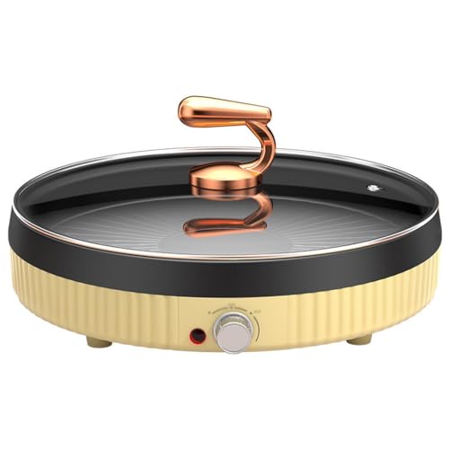 Round Barbecue Stove Household Electric Barbecue Pot Plate Smokeless Non-stick Grill(D)