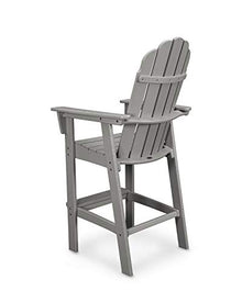 POLYWOOD® Vineyard Curveback Adirondack Bar Chair in Teak