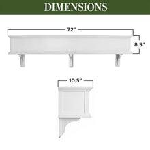 Good Directions 72 Inch Long Hudson Window Box Planter, Maintenance Free Cellular PVC, Outdoor Flower Box for Windows, Porch & Deck