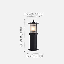 ANALYST Wall Lighting, Traditional Outdoor Lawn Lights E27 1-Light Waterproof Path Lights Glass Shade Yard Lamps IP54 Exterior Floor Mount Lighting Fixture for Pathway Walkway Porch Garden
