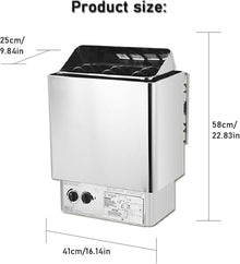 ToayNia Stainless Steel Electric Sauna Stove,Sauna Steam Room Heating Equipment,Dry Steam Bath Sauna Stove,Electric Heater Home Sauna,for Home 6.0KW/220V