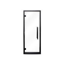 PROSAUNAS Clear & Tinted Glass Sauna Door, Prehung Tinted Glass Sauna Door (Right Hanging, Clear - Black Alder Frame 24x73)