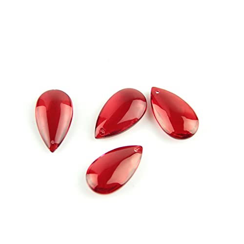 38mm/50mm Red Water Drop Prisms for Lighting Crystal Chandelier Suncatcher Ornament Lighting Lamp Hanging Decoration,50mm 100pcs