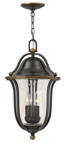 Hinkley Bolla Traditional Three Light Outdoor Hanging Lantern, Olde Bronze