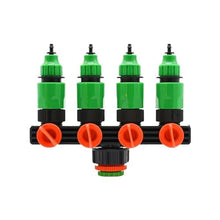 Kondari Hoses Connector 4/7 8/11 Hose Garden Faucet Diverter 4 Way Faucet Diverter Hose 1/4 or 3/8 Hose Accessories Pipe Connector Irrigation 1 Set(B)