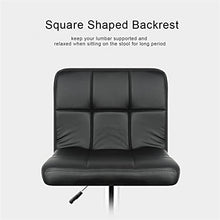 GLigeT Bar Chairs 2Pcs Lounge Chairs Bar Chair PU Leather Bar Stool Lift Height Adjusted Swivel Leisure for Home Office Kitchen Backrest Chair Bar Stools (Color : Black)