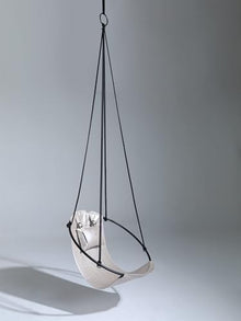 Mern Living Hanging Egg Chair - Handmade Scandinavian Style Hammock Swing Chair, Hanging Chair for Bedroom, Indoor & Outdoor Patio Swing, Double-Layered Faux Leather, 3-Step Setup 275 lbs Capacity