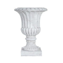 GDFStudio Antique White 26" Urn Planter – Handcrafted MGO Decorative Planter for Indoor Outdoor Use – Classic Garden Patio Living Room Flower Pot, 18.75"x18.75"x26.25", Sturdy, No Assembly Required