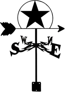 Weather Vane Metal Weathervane Wind Direction Indicator Measuring Tools Outdoor Stainless Steel Yard Wind Vane for Farm Yard Garden Gazebo Decorations (Architect) (Stars)