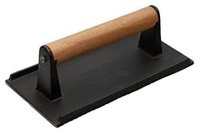 [15 PACK] Rectangle Grill Press with Wooden Handle 9 x 5 inches - Heavy Duty, Bacon Press, Burger Press, Panini Press, Meat Press - Ideal Cast Iron Press for Kitchen & Grill