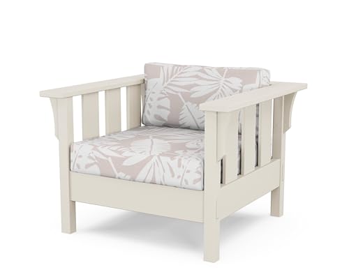 Martha Stewart by POLYWOOD® Acadia Deep Seating Chair in Sand/Leaf Dune Burlap