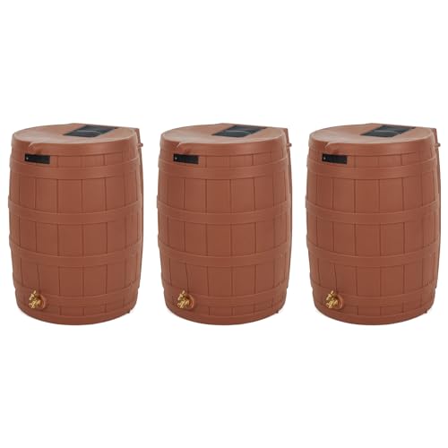 Good Ideas Rain Wizard Water Collection Barrel, 50 Gallon, Terra Cotta