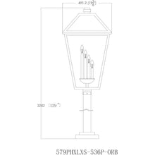 Z-Lite 579PHXLXS-536P-ORB Talbot Outdoor Post, 4-Light 240 Total Watts, Oil Rubbed Bronze