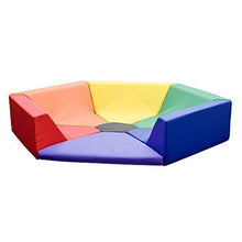 Children's Factory Hexagon Happening Hollow Kids Reading Nook Modular Couch Rainbow