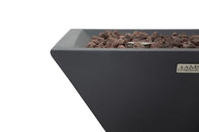 AMS 27" Square Concrete Natural Gas Fire Pit Table (Dark Gray, Table only)