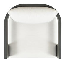 SAFAVIEH Couture Outdoor - Leilani Barrel Back Lounge Chair - Dark Grey & White Removable Cushion - Modern Aluminum Patio Chair for Deck, Porch & Backyard, 16.9" Seat Height (CPT4028A)