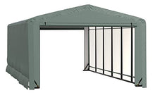 ShelterLogic ShelterTube Garage & Storage Shelter, 12' x 23' x 8' Heavy-Duty Steel Frame Wind and Snow-Load Rated Enclosure, Green