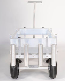 Alumacart Kahuna JR Aluminum Fishing Wagon with Rod Holder Silver