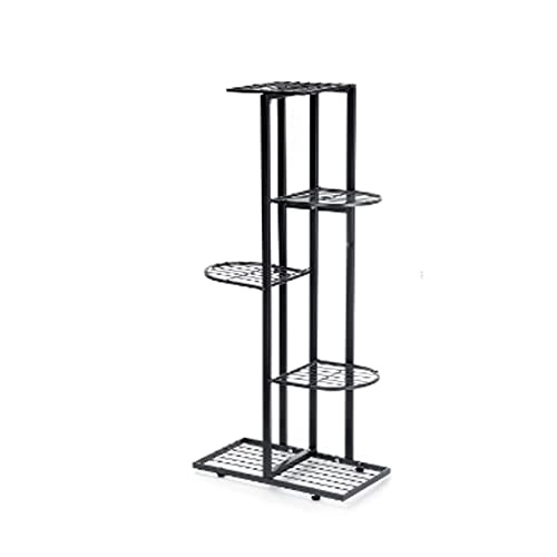 Pot and Pan Organizer 5 Tiers Iron Craft Bookshelf Plant Rack Display Shelf Home Indoor Outdoor Yard Garden Patio Balcony Flower Stands