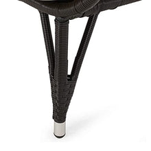 Outdoor Wicker Standing Basket Chair with Cushion for Outdoor Seating with Washable Cushion-Perfect for Balcony Deck and Poolside Furniture Sets Beige (Black)