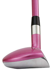 Majek Pink Senior Ladies Golf Hybrids Irons Set Ultra Light Weight Forgiving Fuchsia Woman - Pink