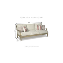 Signature Design by Ashley Clare View 1-Piece Eucalyptus Outdoor Sofa