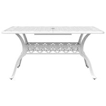LDEWOAMEG 7 Piece Patio Dining Set White Cast Aluminum Outdoor Table Chairs