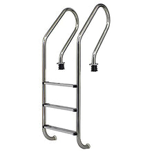 Pool Ladder 304 Stainless Steel Swimming Pool Handrail for Indoor Outdoor Garden Pool 250lbs Load Capacity Need to be Embedded / 3 Step / 1mm (3 Step 1mm) (3 Step 1.2mm)