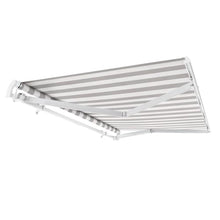 Awntech 12' California (12' x 10') Retractable Patio Awning, Gray/White Stripe