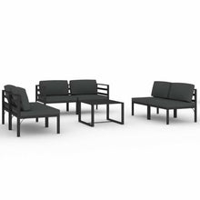 RJPLMFV 7 Piece Patio Lounge Set with Cushions Aluminum Anthracite