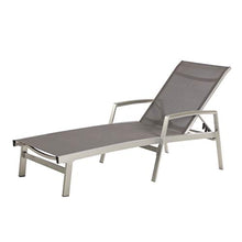 roomfitters Adjustable Aluminum Chaise Lounge with Nylon Mesh Fabric, Lightweight and Durable Outdoor Seating for Relaxation, Stylish Patio Furniture, Grey (Set of 2)