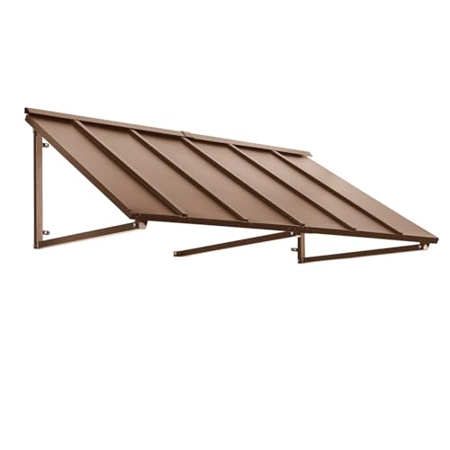 Awntech Houstonian Open-Side Fixed Awning, 68" W x24 H x 36''D, Copper