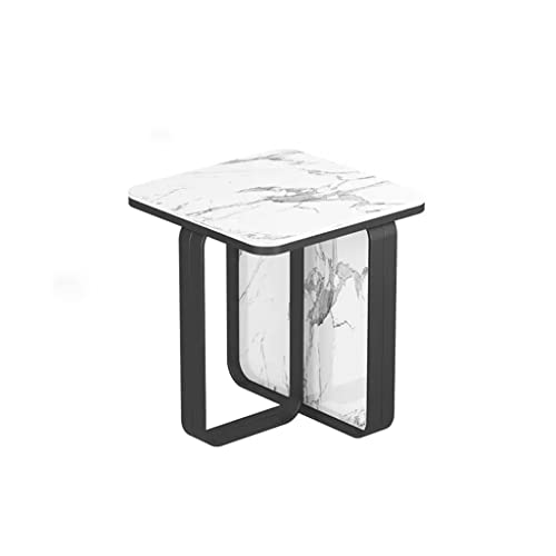 NRFJFOP Small Coffee Table Rock Slab Sofa Side Living Room Corner high-end Balcony Bedside Sideboard