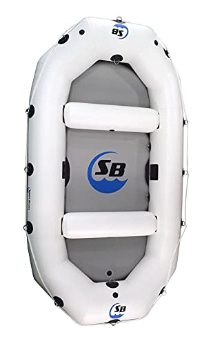 Inflatable Sport Boats 12ft White Water River Raft - 1.2mm Reinforced PVC, White