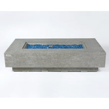 Riviera Concrete Fire Pit 60" x 31.9" Outdoor Patio Firepit Includes Fire Glass Modern Fire Pits & Outdoor Fireplaces for Garden, Deck, Indoor & Outdoor Heating